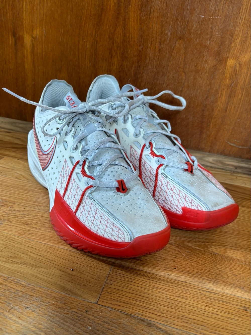 Nike Red and White Athletic Sneakers